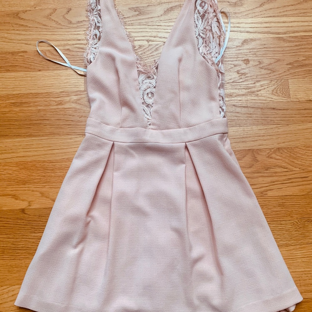 BCBGeneration Blush Pink Lace Dress